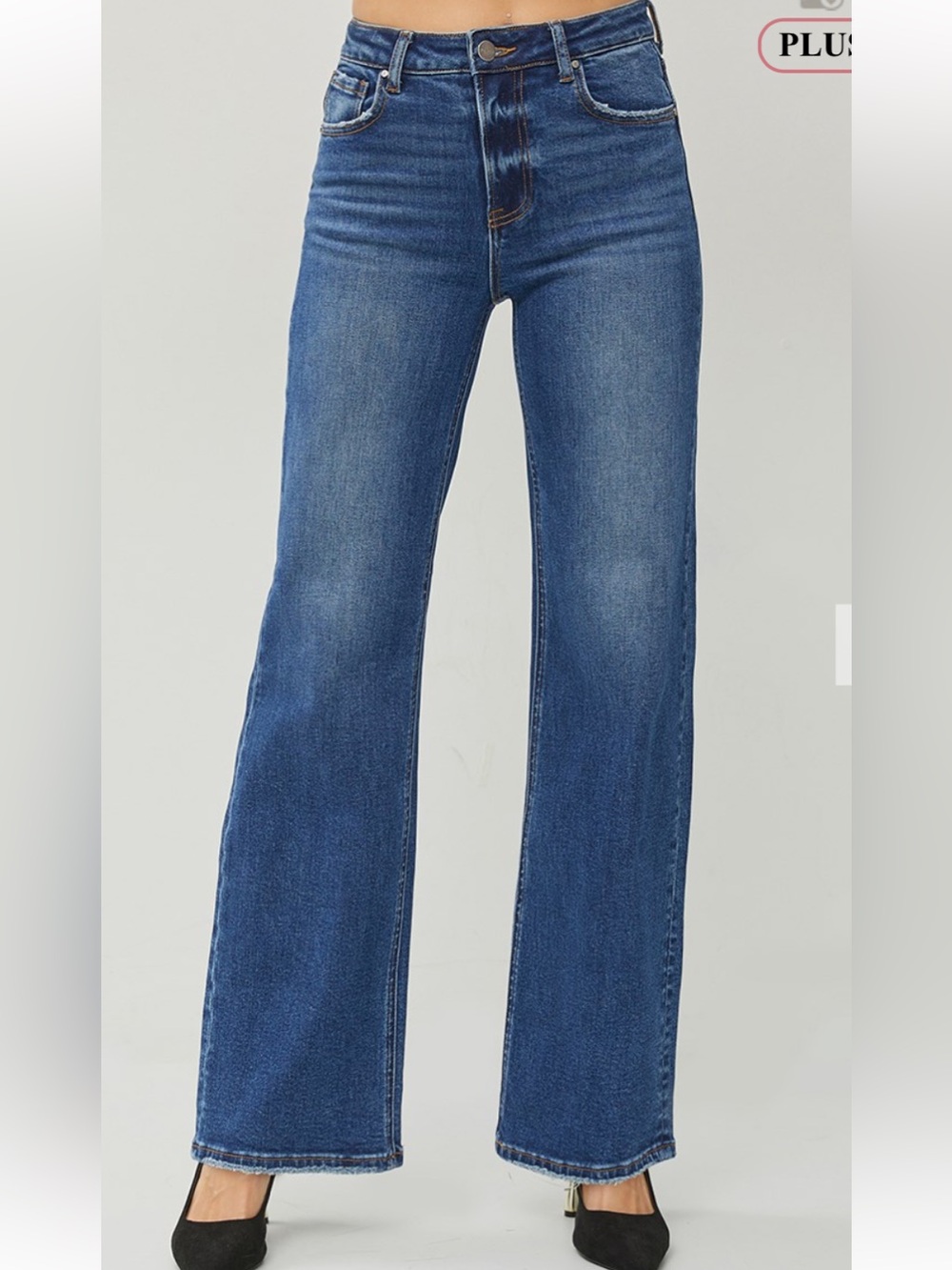 High-Rise Wide-Leg Jeans in Medium Blue